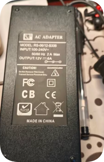 *Brand NEW* 12V 6A standard round port Suitable for RS-06/12-S335 power adapter charger transformer power supp